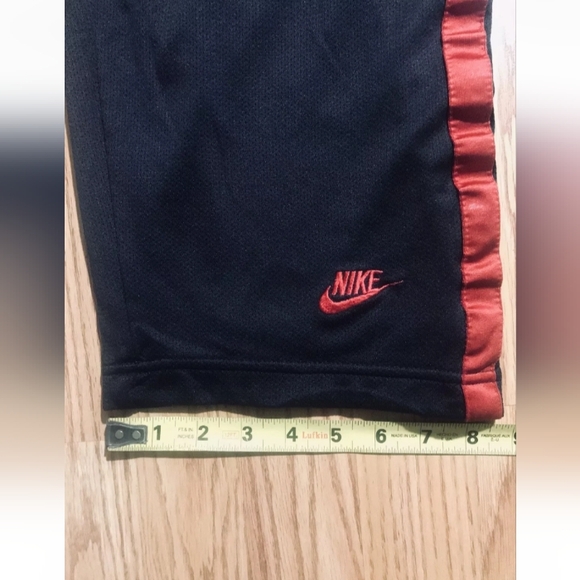 Nike Retro Y2K Large Track Pants Black Red Stripe Mesh Sweatpants - Picture 6 of 9